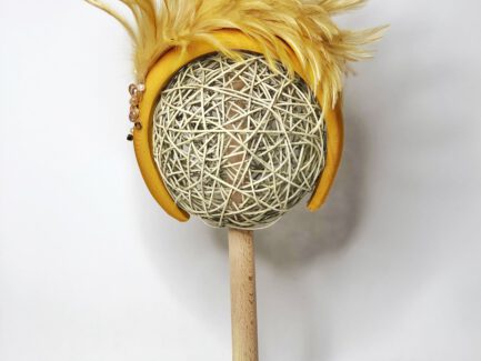 Diadema Plumas Mostaza
