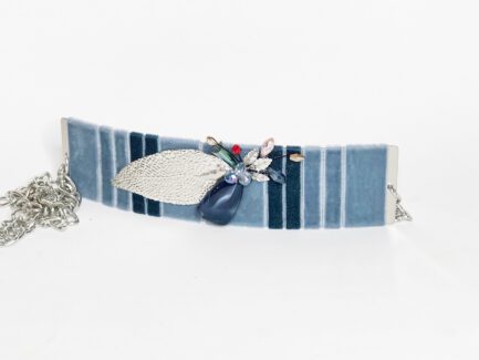 Cinturón de terciopelo azul