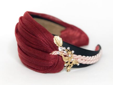 Diadema Cordón de Seda Granate