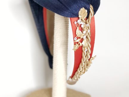 Diadema Cordón de Seda Marino