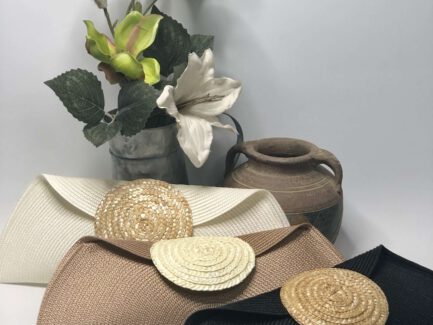 Cartera de Rafia Círculo Rafia Natural