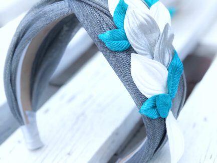 Tocado Diadema Turbante Plata