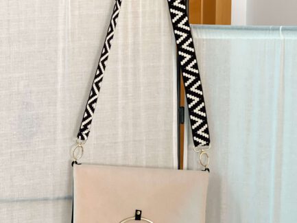 Bolso Casual de Cuero Vegano Modelo Aro Negro