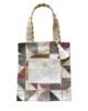 Bolso Tote lino cuadros multicolor