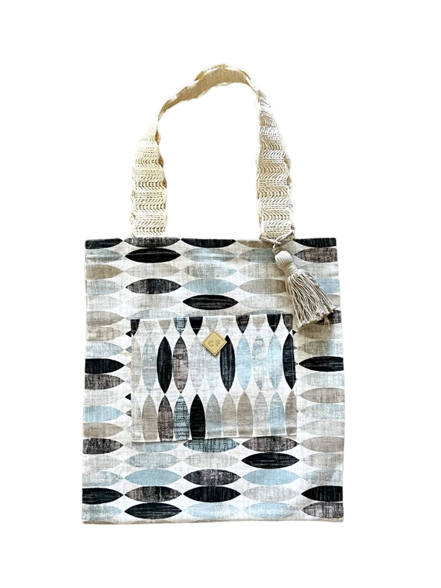 Bolso Tote loneta ovalos