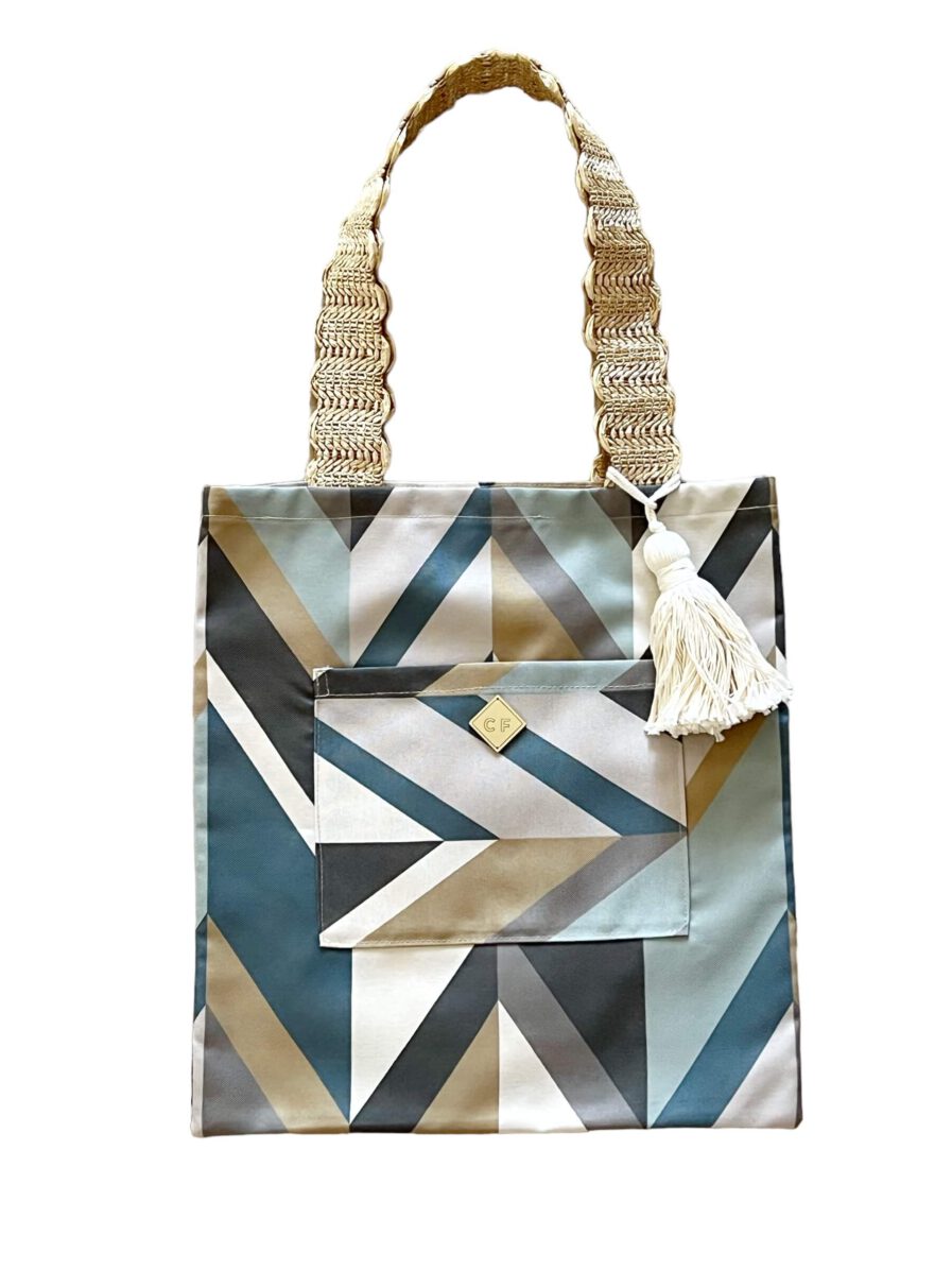 Bolso Tote rayas azules