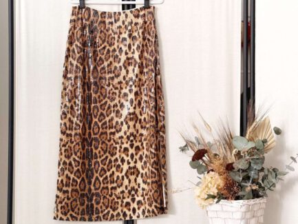 Falda Lentejuelas Print Animal