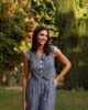conjunto pantalon casual rayas azul liora cerca