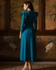 vestido elegante azul nova espalda