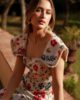 vestido elegante bordado flores silva cerca