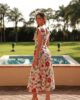 vestido elegante bordado flores silva espalda