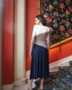 vestido elegante tricolor altea espalda