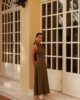 vestido elegante verde indra perfil